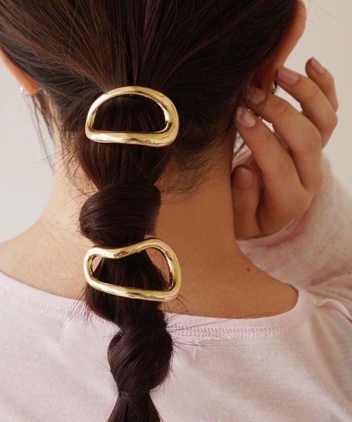 ammy.(エイミードット)の「【 ammy. / エイミードット 】 ニュアンス デザイン メタル ヘアカフ セット(ヘアピン・レディース・ゴールド/シルバー/ゴールド系その他/ゴールド系その他2・FREE)」の13枚目の写真