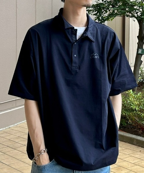CAMP7(キャンプセブン)の「CAMP7(キャンプ7)リラックスプルオーバー半袖シャツ(シャツ/ブラウス・メンズ・ネイビー/ブラック・M/XL/L)」の2枚目の写真