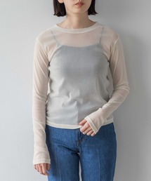 yuw | フロッキーベロアＴシャツロングスリーブ　974102(Tシャツ/カットソー)