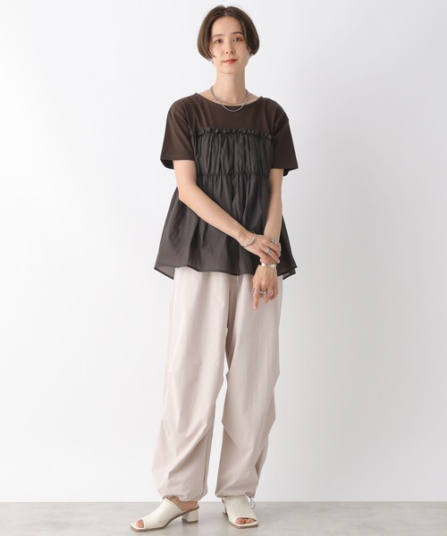 LEPSIM（レプシィム）の「フハクドッキングT　964236（Tシャツ/カットソー・レディース・ブラウン/グレイッシュベージュ/グレー・FREE）」の15枚目の写真