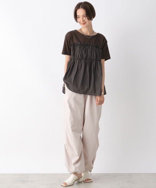 LEPSIM（レプシィム）の「フハクドッキングT　964236（Tシャツ/カットソー・レディース・ブラウン/グレイッシュベージュ/グレー・FREE）」の16枚目の写真