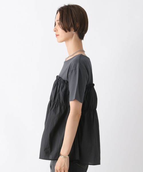 LEPSIM（レプシィム）の「フハクドッキングT　964236（Tシャツ/カットソー・レディース・ブラウン/グレイッシュベージュ/グレー・FREE）」の18枚目の写真