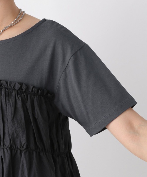 LEPSIM（レプシィム）の「フハクドッキングT　964236（Tシャツ/カットソー・レディース・ブラウン/グレイッシュベージュ/グレー・FREE）」の21枚目の写真