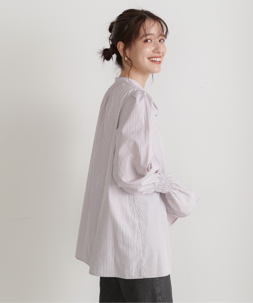 N.（N. Natural Beauty Basic）（エヌエヌナチュラルビューティーベーシック）の「◆ベルスリーブブラウス（シャツ/ブラウス・レディース・グレー系その他/ブルー系その他/オフホワイト・MEDIUM）」の18枚目の写真