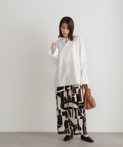 N.（N. Natural Beauty Basic）（エヌエヌナチュラルビューティーベーシック）の「◆ベルスリーブブラウス（シャツ/ブラウス・レディース・グレー系その他/ブルー系その他/オフホワイト・MEDIUM）」の14枚目の写真