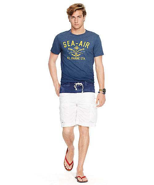 POLO RALPH LAUREN(ポロ ラルフ ローレン)の「ノーティカル コットン ジャージー Tシャツ(Tシャツ/カットソー・メンズ・ブルー・LARGE/MEDIUM/SMALL/X-LARGE)」の2枚目の写真
