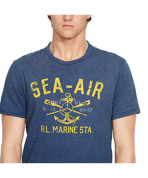 POLO RALPH LAUREN(ポロ ラルフ ローレン)の「ノーティカル コットン ジャージー Tシャツ(Tシャツ/カットソー・メンズ・ブルー・LARGE/MEDIUM/SMALL/X-LARGE)」の4枚目の写真