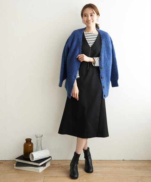 ikka（イッカ）の「ウーリッシュフラノジャンパースカート（ワンピース・レディース・ブラック/ブラウン系その他/ブラウン・S/M/L）」の5枚目の写真