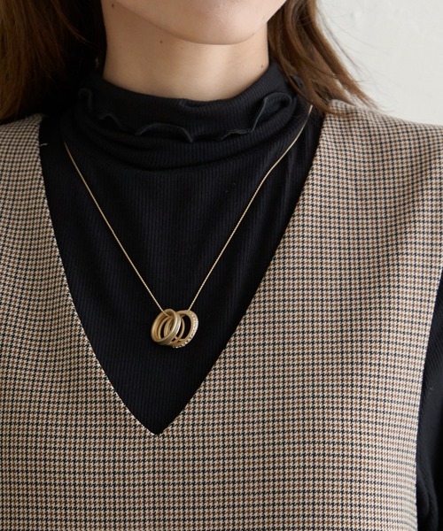 ikka（イッカ）の「ウーリッシュフラノジャンパースカート（ワンピース・レディース・ブラック/ブラウン系その他/ブラウン・S/M/L）」の13枚目の写真