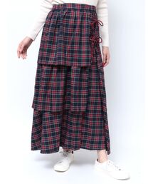 merry jenny | チェックリボンティアードスカート(スカート)