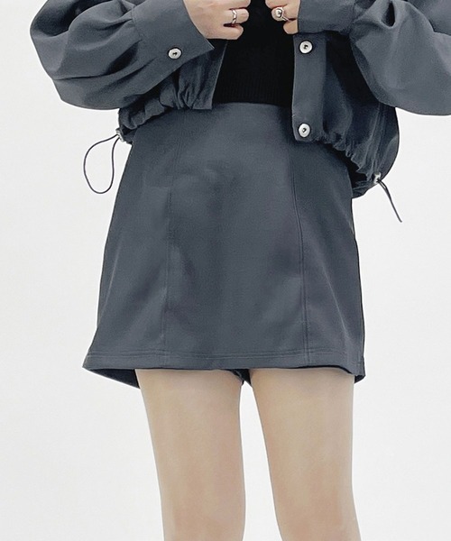 179/WG(イチナナキュウダブルジー)の「ツイルラップキュロット(その他パンツ・レディース・ベージュ/チャコールグレー/ピンク/グリーン・MEDIUM)」の2枚目の写真