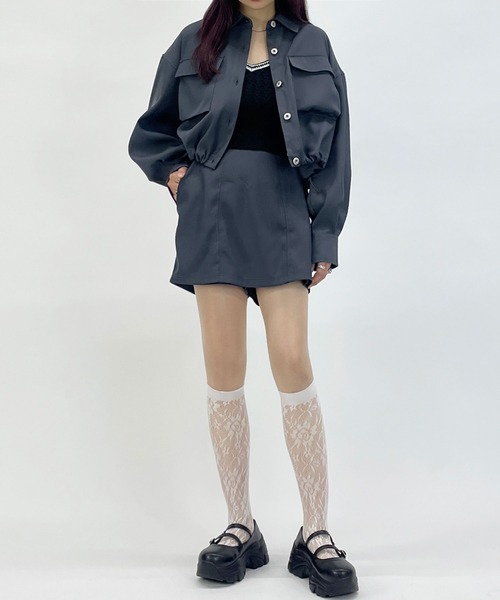 179/WG(イチナナキュウダブルジー)の「ツイルラップキュロット(その他パンツ・レディース・ベージュ/チャコールグレー/ピンク/グリーン・MEDIUM)」の9枚目の写真