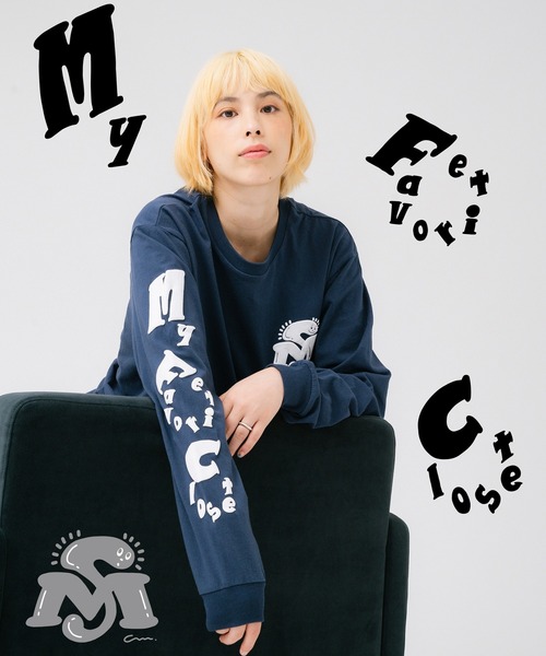 Chocomoo(チョコムー)の「chocomoo x MFC STORE L/S TEE(Tシャツ/カットソー・メンズ・ホワイト/スモーキーグリーン系/ネイビー系・M/XXL/L/S/XL)」の3枚目の写真