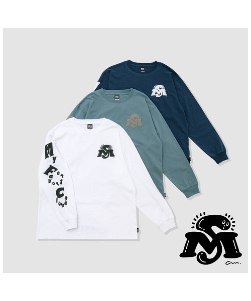 Chocomoo(チョコムー)の「chocomoo x MFC STORE L/S TEE(Tシャツ/カットソー・メンズ・ホワイト/スモーキーグリーン系/ネイビー系・M/XXL/L/S/XL)」の22枚目の写真