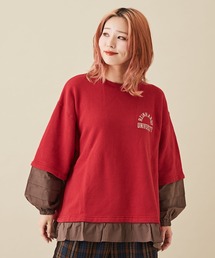 CUBE SUGAR（キューブシュガー）の「吊り裏毛スウェットレイヤード風プルオーバー（スウェット）」