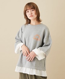 CUBE SUGAR | 吊り裏毛スウェットレイヤード風プルオーバー(スウェット)