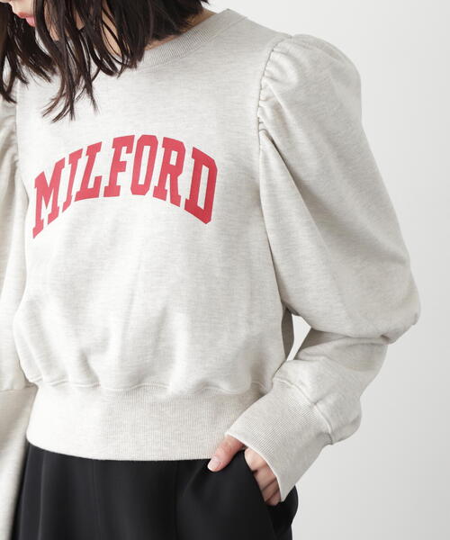 FREE'S MART（フリーズマート）の「◆カレッジロゴパフスリーブショート丈スウェット（スウェット・レディース・ホワイト系その他/ネイビー・FREE）」の22枚目の写真