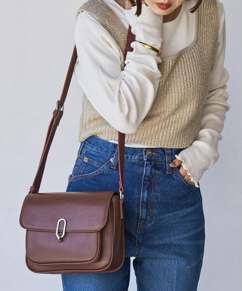 coen（コーエン）の「レトロフラップショルダーバッグ（ショルダーバッグ・レディース・オリーブ/ブラック/モカ・FREE）」の10枚目の写真