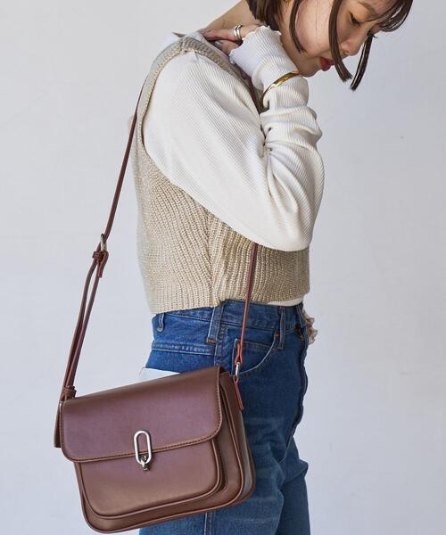 coen（コーエン）の「レトロフラップショルダーバッグ（ショルダーバッグ・レディース・オリーブ/ブラック/モカ・FREE）」の11枚目の写真