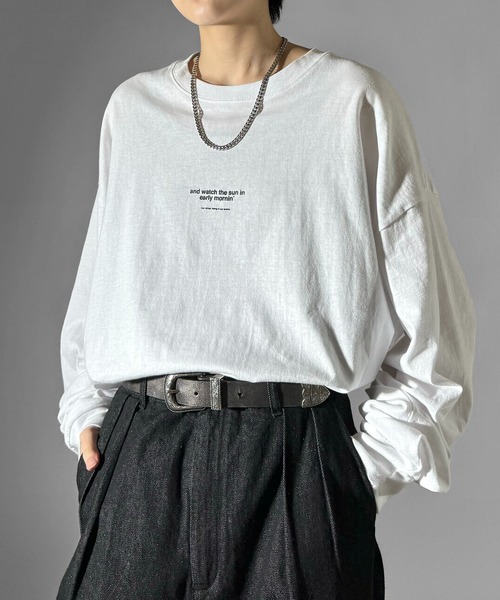 Confirm(コンファーム)の「デザインアソート ビッグシルエット ボックス刺繍 / プリントロゴロンT カットソー ユニセックス(Tシャツ/カットソー・メンズ・ホワイト/ミント/ピンク系その他3/ホワイト系その他3/グレー系その他2/ホワイト系その他2/ホワイト系その他/グリーン系その他/ブラック系その他/ブラック/ピンク系その他2/ブラック系その他3・M/L)」の20枚目の写真