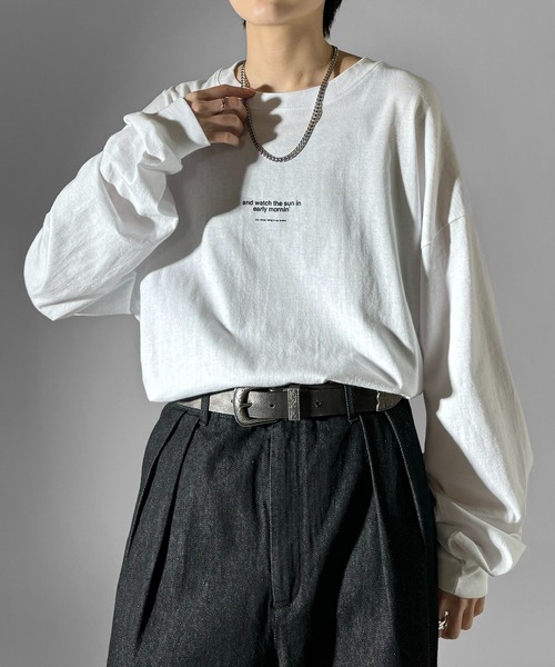 Confirm(コンファーム)の「デザインアソート ビッグシルエット ボックス刺繍 / プリントロゴロンT カットソー ユニセックス(Tシャツ/カットソー・メンズ・ホワイト/ミント/ピンク系その他3/ホワイト系その他3/グレー系その他2/ホワイト系その他2/ホワイト系その他/グリーン系その他/ブラック系その他/ブラック/ピンク系その他2/ブラック系その他3・M/L)」の22枚目の写真