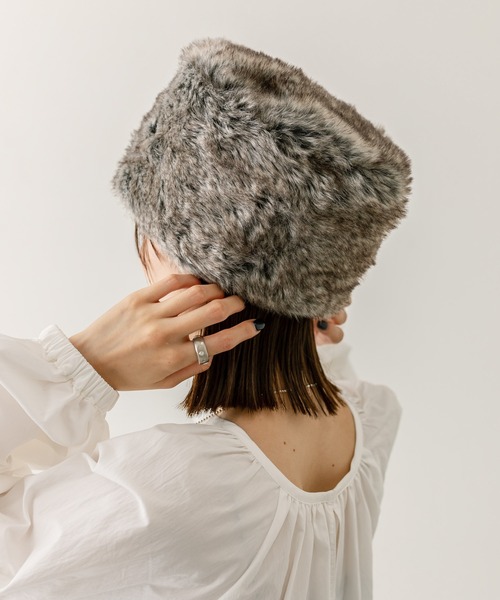 mystic（ミスティック）の「【2色展開】ファーハット（ハット・レディース・グレー/ベージュ・FREE）」の5枚目の写真