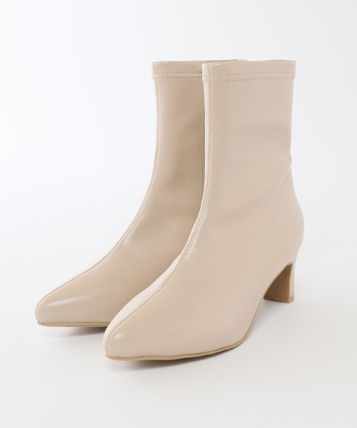 Honeys（ハニーズ）の「ポインテッドストレッチブーツ（ブーツ・レディース・グレイッシュベージュ/ブラック/アイボリー・L/S/M/LL）」の17枚目の写真