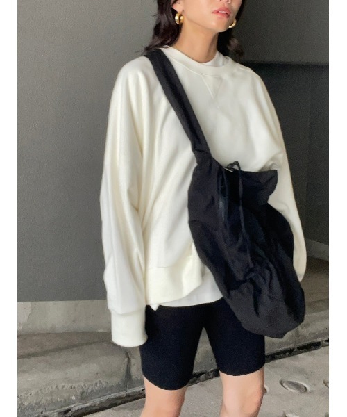 BLACK BY MOUSSY(ブラックバイマウジー)の「drawstring bag(ドロストリングバック)(ショルダーバッグ・レディース・ブラック/ホワイト/カーキ/オレンジ・FREE)」の6枚目の写真