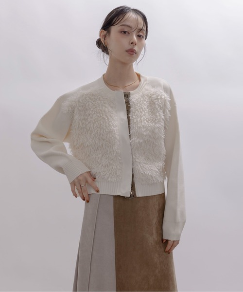 ファードッキングロゴテープニットカーデ（カーディガン/ボレロ