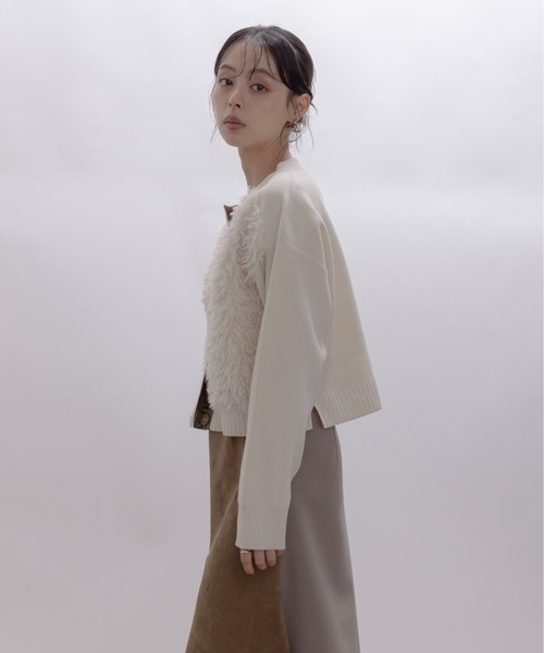 ファードッキングロゴテープニットカーデ（カーディガン/ボレロ