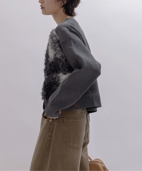 ファードッキングロゴテープニットカーデ Eimee Law│Eimee Law