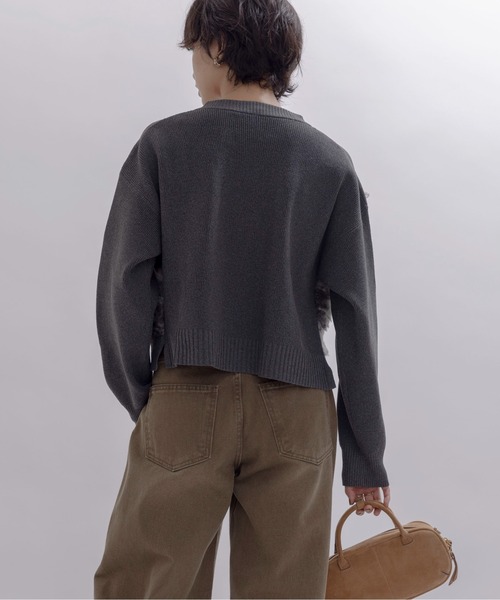 ファードッキングロゴテープニットカーデ Eimee Law│Eimee Law