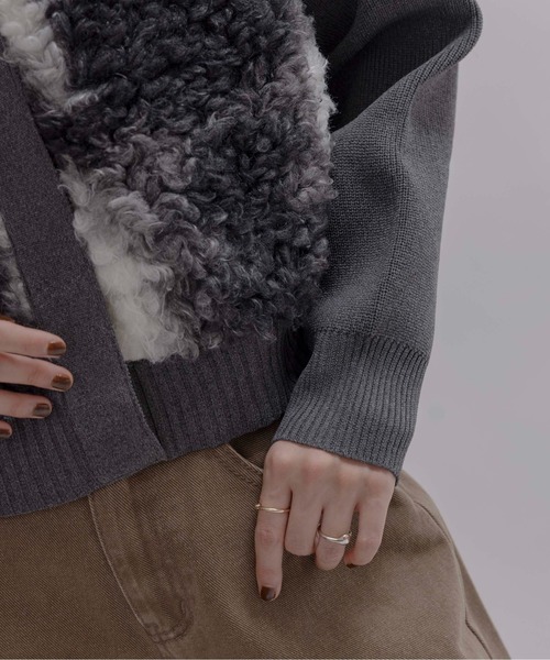 ファードッキングロゴテープニットカーデ Eimee Law│Eimee Law