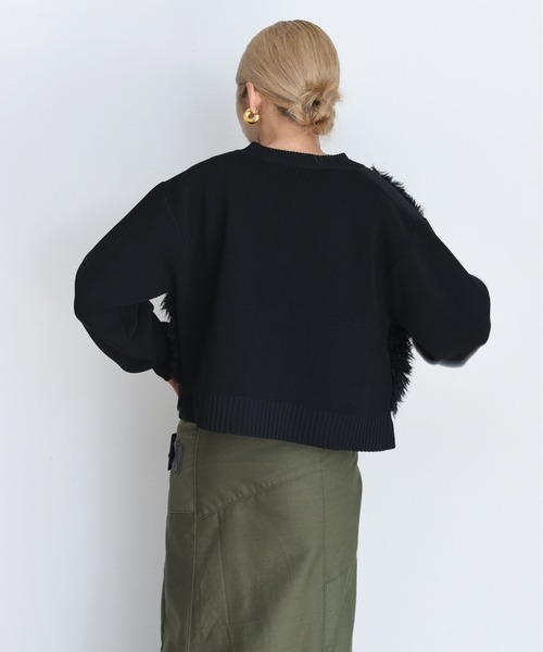 ファードッキングロゴテープニットカーデ Eimee Law│Eimee Law