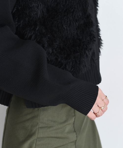 ゆい様　Eimee Law ファードッキンググロテープニットカーデ ゆい様 Eimee Law ファードッキンググロテープニットカーデ - メルカリ