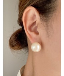 CERCA（チェルカ）の「『NoY.ノイ』1粒コットンパールピアス　金属アレルギー対応　14金ゴールドフィルド（ピアス（両耳用））」