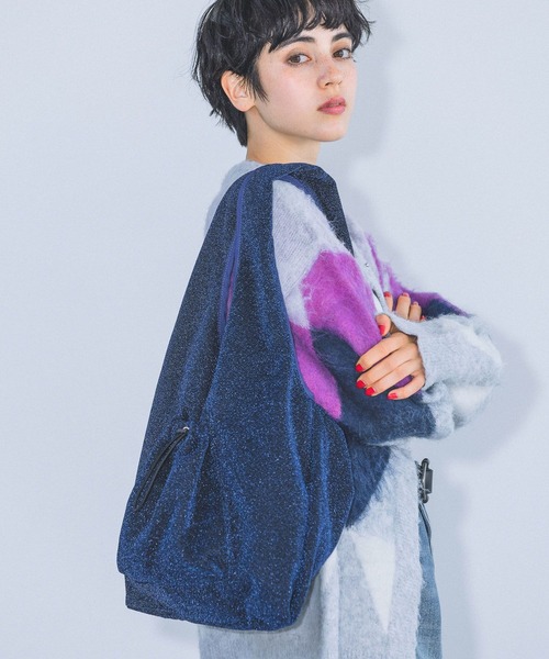 PAGEBOY(ページボーイ)の「ドロストシャイニートートBAG(トートバッグ・レディース・ネイビー/グレー/ブラック・FREE)」の8枚目の写真