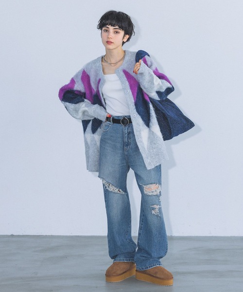 PAGEBOY(ページボーイ)の「ドロストシャイニートートBAG(トートバッグ・レディース・ネイビー/グレー/ブラック・FREE)」の9枚目の写真