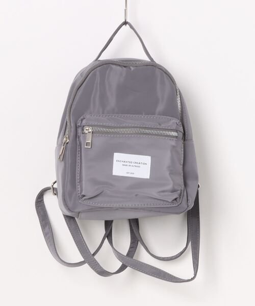 ALTROSE（アルトローズ）の「ミニリュック シンプル フェイクレザー 合皮 シード（バックパック/リュック・レディース・ブラック系/ブラック/アイボリー/シルバー/グレー/カーキ・FREE）」の4枚目の写真