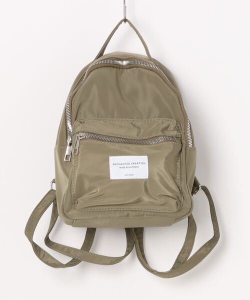 ALTROSE（アルトローズ）の「ミニリュック シンプル フェイクレザー 合皮 シード（バックパック/リュック・レディース・ブラック系/ブラック/アイボリー/シルバー/グレー/カーキ・FREE）」の5枚目の写真