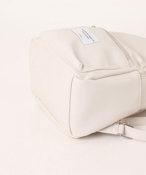 ALTROSE（アルトローズ）の「ミニリュック シンプル フェイクレザー 合皮 シード（バックパック/リュック・レディース・ブラック系/ブラック/アイボリー/シルバー/グレー/カーキ・FREE）」の12枚目の写真