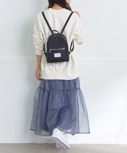 ALTROSE（アルトローズ）の「ミニリュック シンプル フェイクレザー 合皮 シード（バックパック/リュック・レディース・ブラック系/ブラック/アイボリー/シルバー/グレー/カーキ・FREE）」の9枚目の写真