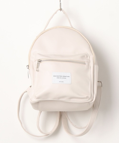 ALTROSE（アルトローズ）の「ミニリュック シンプル フェイクレザー 合皮 シード（バックパック/リュック・レディース・ブラック系/ブラック/アイボリー/シルバー/グレー/カーキ・FREE）」の16枚目の写真