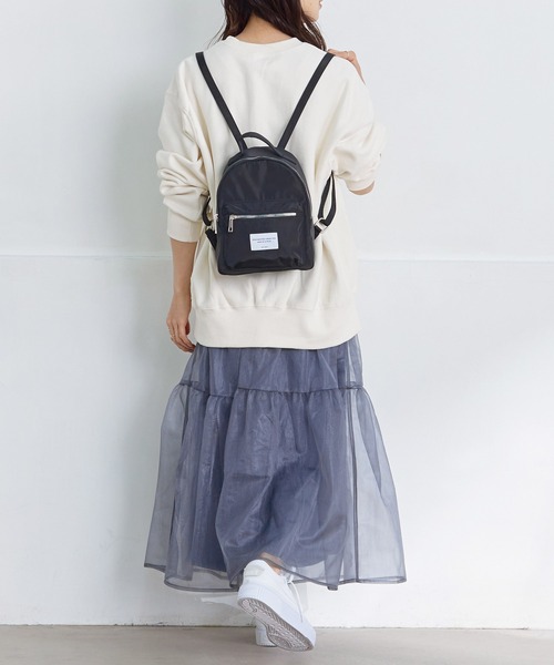 ALTROSE（アルトローズ）の「ミニリュック シンプル フェイクレザー 合皮 シード（バックパック/リュック・レディース・ブラック系/ブラック/アイボリー/シルバー/グレー/カーキ・FREE）」の21枚目の写真