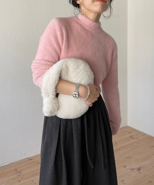 wee9s(ウィークス)の「【2点SET】tuck wide curve pants / タックワイドカーブパンツ (ロープベルトセット)(スラックス・レディース・ブラック/ブラウン/アイボリー/グレー・S/M)」の6枚目の写真