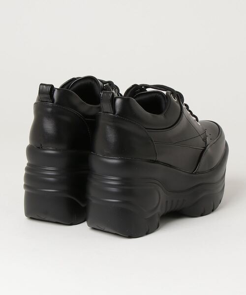LOVEHUNTER(ラブハンター)の「Love Hunter / 超厚底 9cm プラットフォーム スニーカーソール スニーカー (1652)(スニーカー・レディース・ブラック/ホワイト・LL/L/M/3L/S/SS)」の3枚目の写真