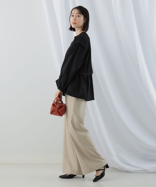 Ray BEAMS(レイビームス)の「Ray BEAMS / ハイウエスト ダブル ベルト パンツ(その他パンツ・レディース・ブラック/ベージュ・0/1)」の14枚目の写真