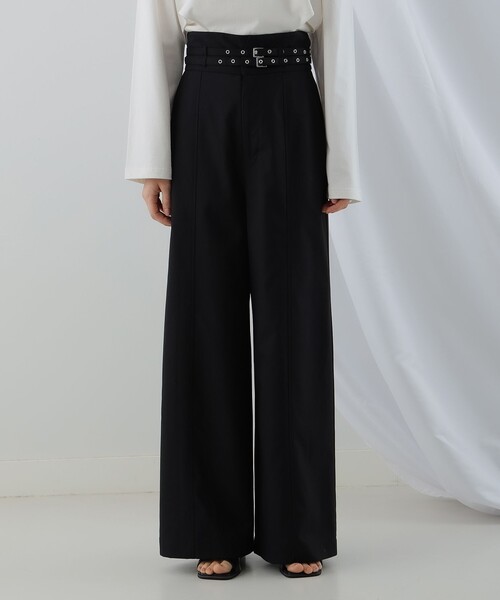 Ray BEAMS(レイビームス)の「Ray BEAMS / ハイウエスト ダブル ベルト パンツ(その他パンツ・レディース・ブラック/ベージュ・0/1)」の13枚目の写真