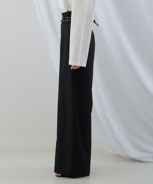 Ray BEAMS(レイビームス)の「Ray BEAMS / ハイウエスト ダブル ベルト パンツ(その他パンツ・レディース・ブラック/ベージュ・0/1)」の12枚目の写真