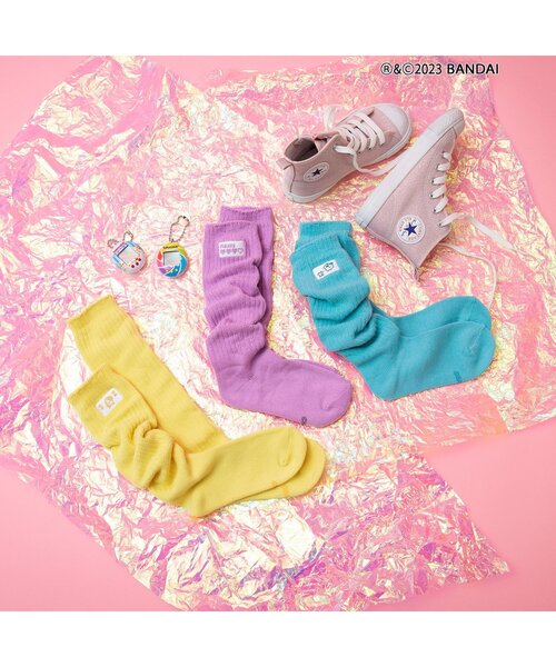 BREEZE(ブリーズ)の「【たまごっち】カラールーズソックス(ソックス/靴下・キッズ・イエロー/ラベンダー/ミント・21/15 /24/18)」の4枚目の写真